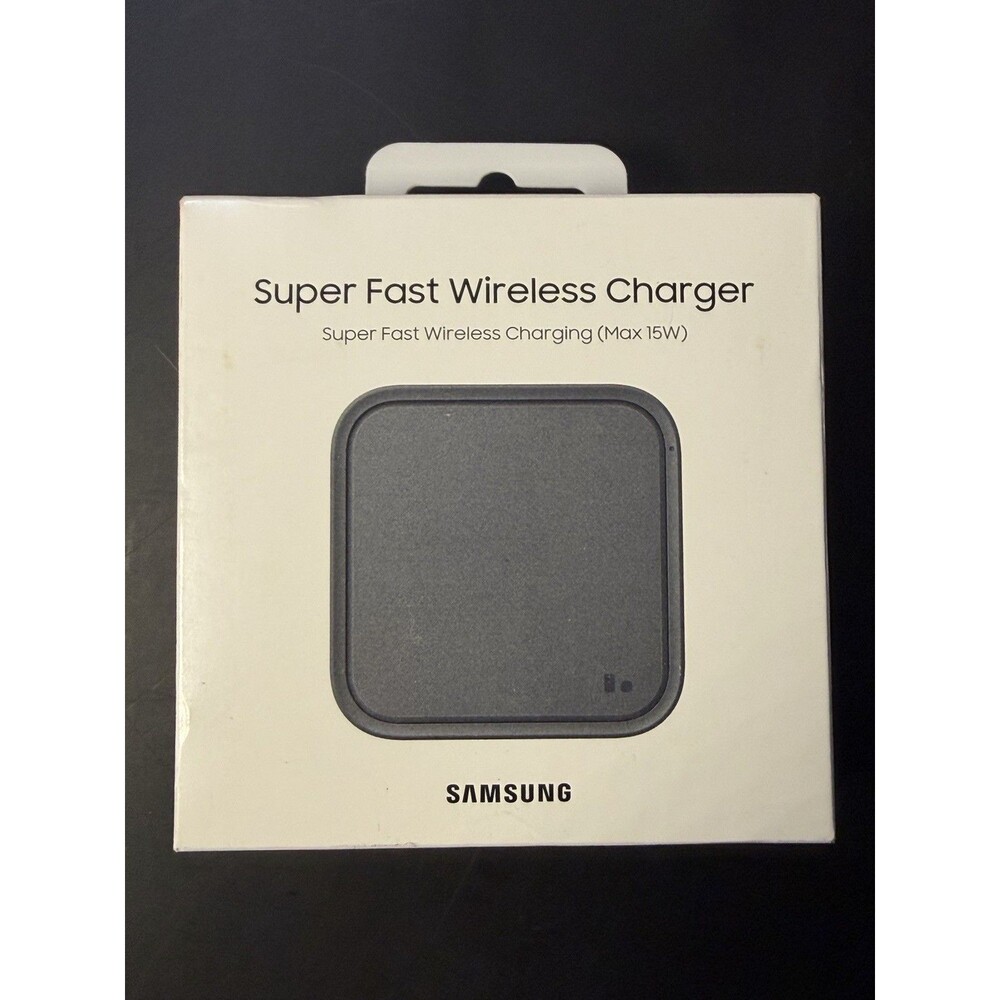 Samsung Super Fast Wireless Charger EP-P2400DEWMT 15W Pad USB-C Phone Buds Black